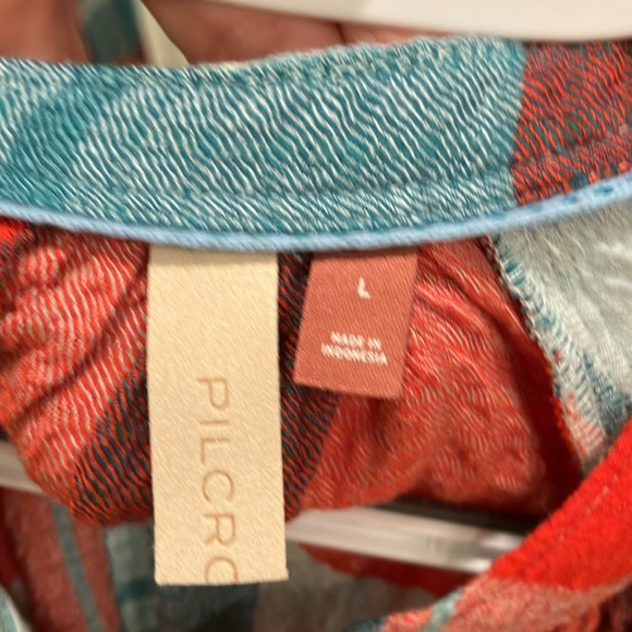 Anthropologie Pilcro size L plaid shirt size L excellent condition - Picture 3 of 3